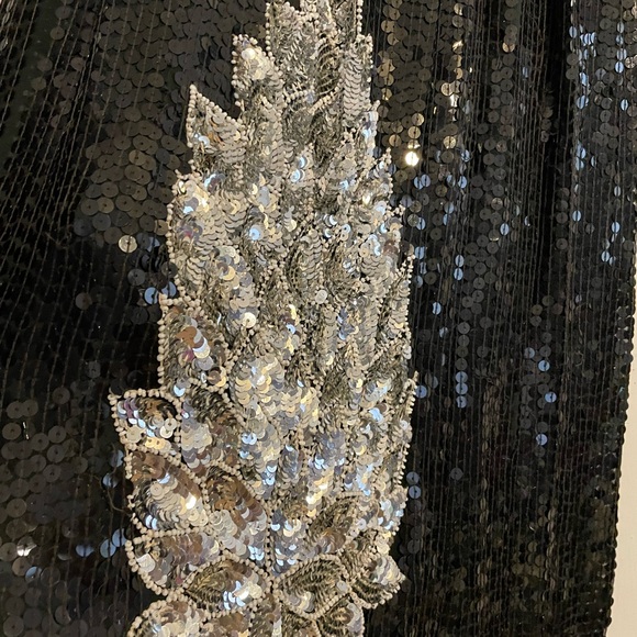 Unique vintage sequined and beaded midi skirt - Picture 2 of 5